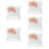 5pcs Wedding Ring Pillow White Flower Holder 10