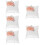 5pcs Wedding Ring Pillow White Flower Holder 11