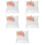 5pcs Wedding Ring Pillow White Flower Holder 7