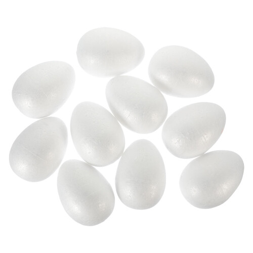 Raindrops  4 Count Easter Egg Ornaments Diy Decor Kit Craft Eggs White 1