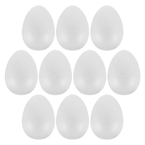 Raindrops  4 Count Easter Egg Ornaments Diy Decor Kit Craft Eggs White 2