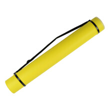 Extendable Poster Tube Telescoping Drawing Tube For Scrolls Adjustable Length Yellow Carrying Case