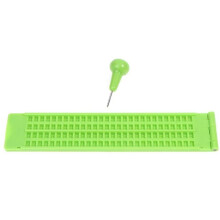 Braille Writing Tool Braille Slate 4-Line 28-Cell Fingerboard Braille Learning Tool for Beginners Home Office Use