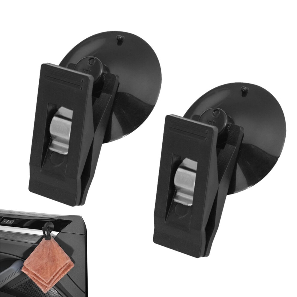Suction Cup Sign Holder Car Window Removable Clamp Ticket Card Retainer Hook Reusable Clip 2 Packs Black 9016109875341
