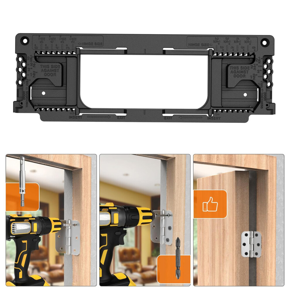 Door Hinge Drilling Template For 2.5-6 Inch Hinges & Doors 1.38-2.5 Inch Thick 3511349676735