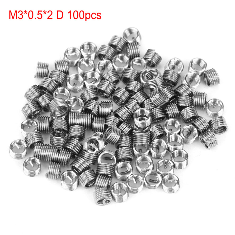 100pcs M3 Stainless Steel SS304 Coiled Wire