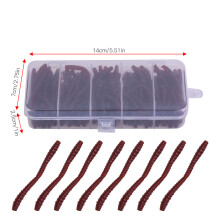 Weiche Silikone Würmer 6cm 100 Stück Regenwurm Köder Angelausrüstung Set