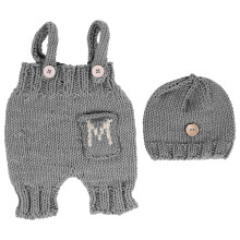 2 Sets Baby Suspenders Pants Newborn Hat Photo Costumes