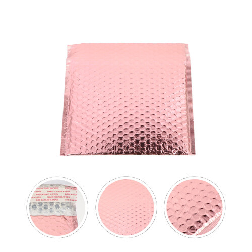 25 pz buste imbottite in bubble mailer con rivestimento oro rosa 2