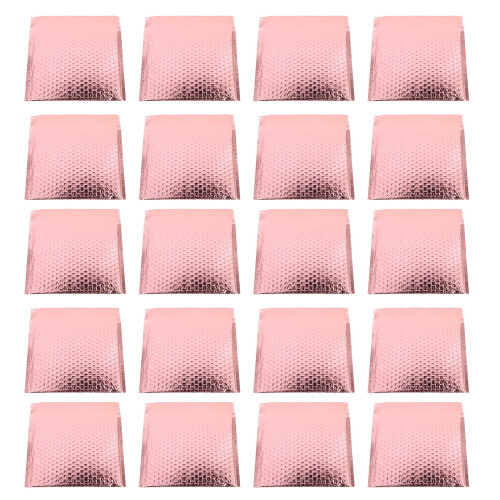 25 pz buste imbottite in bubble mailer con rivestimento oro rosa 1