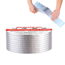 Butyl Tape Roof Leak Repair 50x5m Silver Aluminum Waterproof Sealing Tape Windows Glass Silicone Pipe Sealing Outdoor