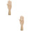 2 pezzi manichino mano legno con dita per 7