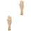 2 pezzi manichino mano legno con dita per 4