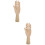 2 pezzi manichino mano legno con dita per 8