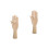 2 pezzi manichino mano legno con dita per 5