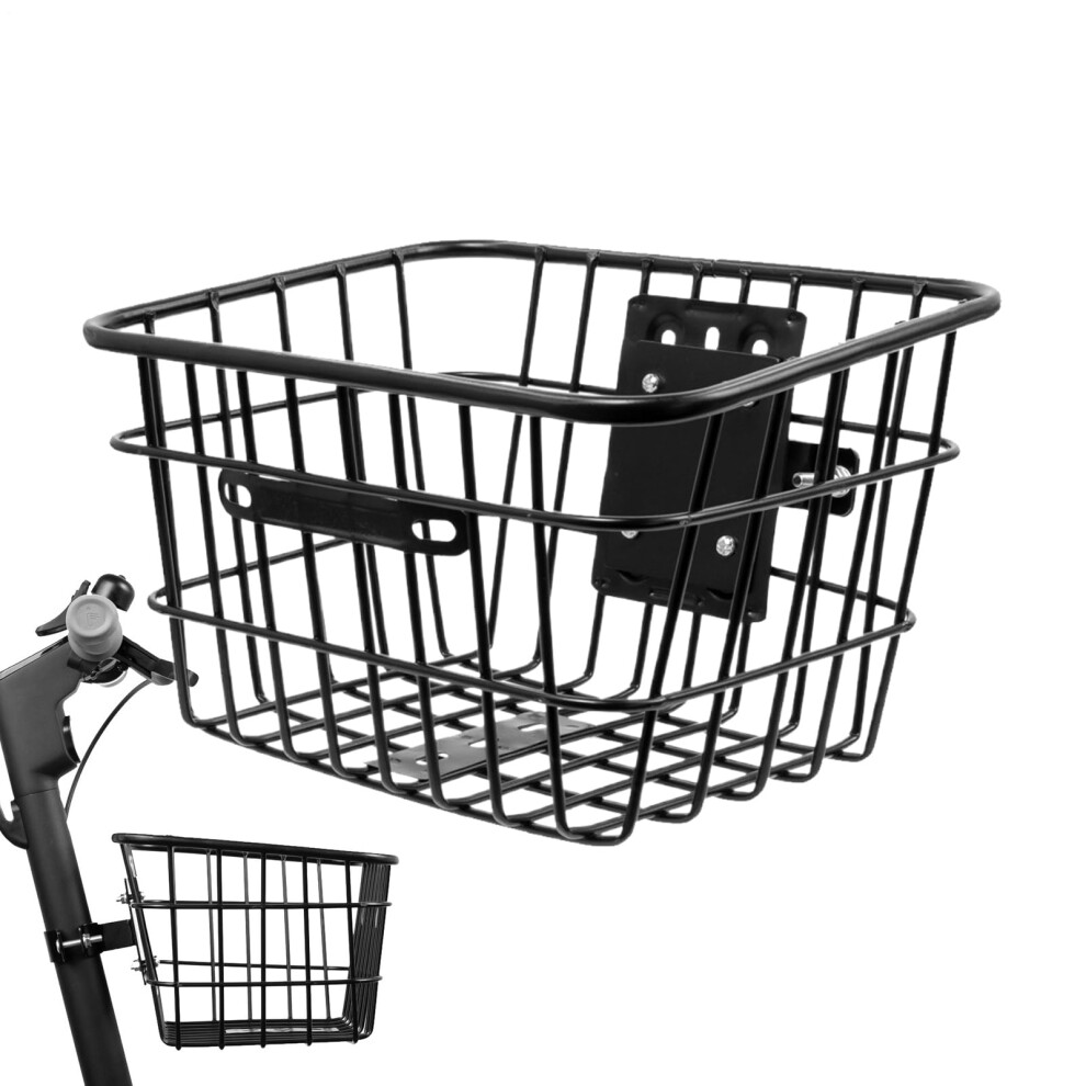 Scooter Front Basket, Iron Front Basket For Mobility Scooters, Detachable Cycle Storage 23x27.5x18cm, Large Capacity