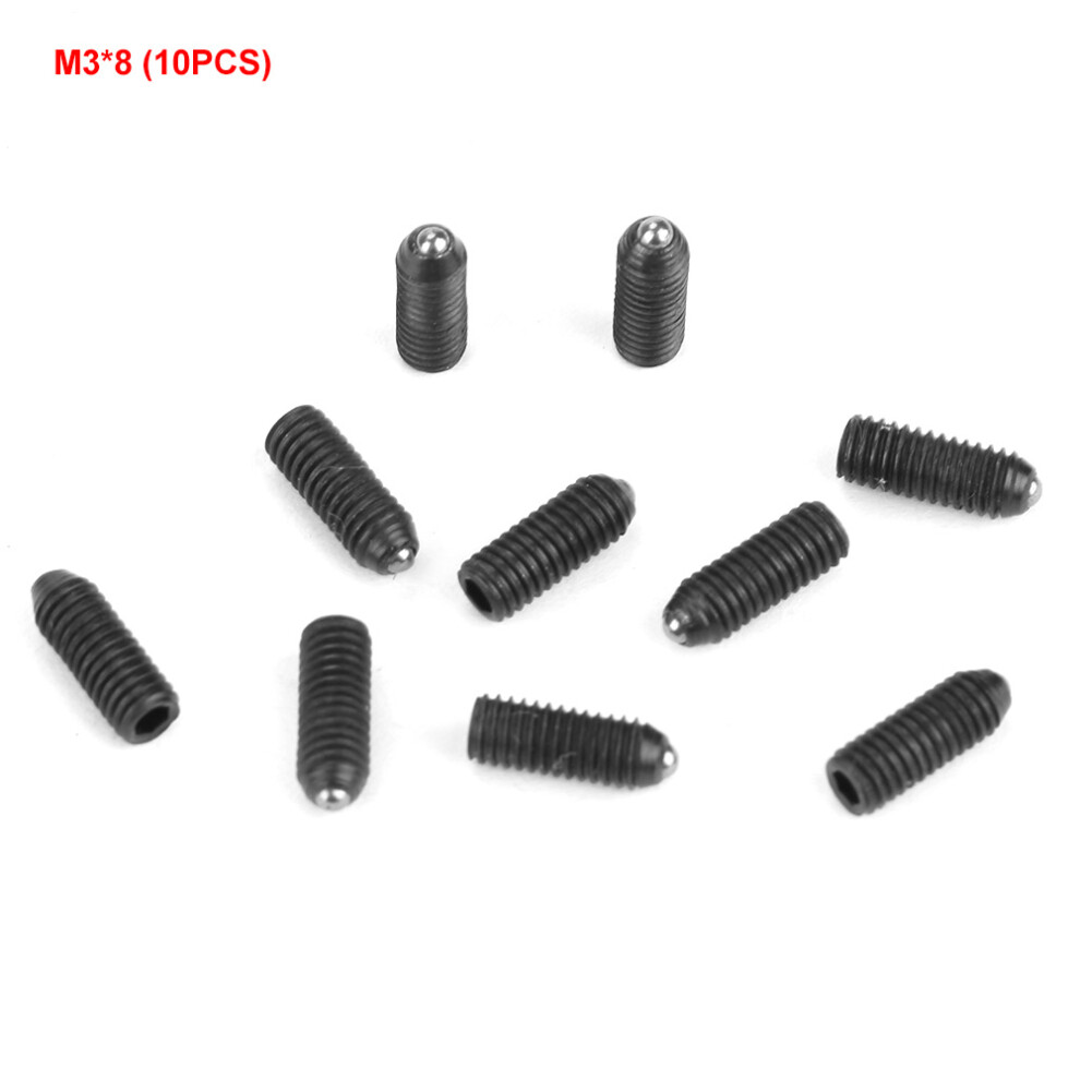 10pcs M3 Screw Thread Hex Socket Carbon Steel Ball