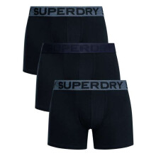 Boxers en Coton Bio - SUPERDRY - Lot de 3 - Bleu Marine - Confort Exceptionnel - Mode Éthique