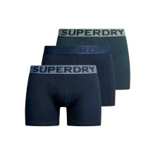 Boxers en Coton Bio - SUPERDRY - Lot de 3 - Bleu Marine - Confort Exceptionnel - Mode Éthique