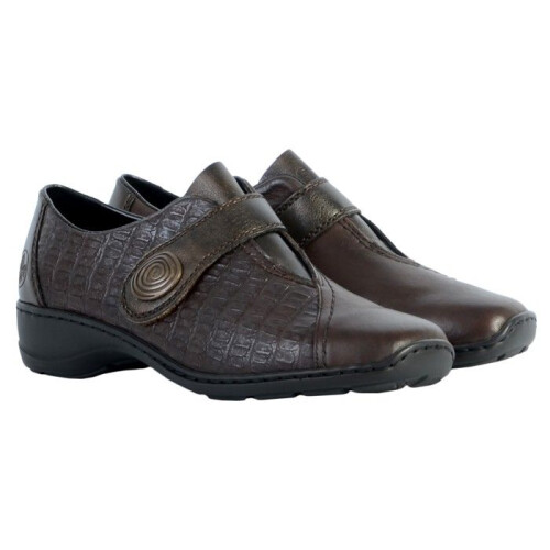 Rieker Mocassin Cuir Rieker Cristallino - Marron 2