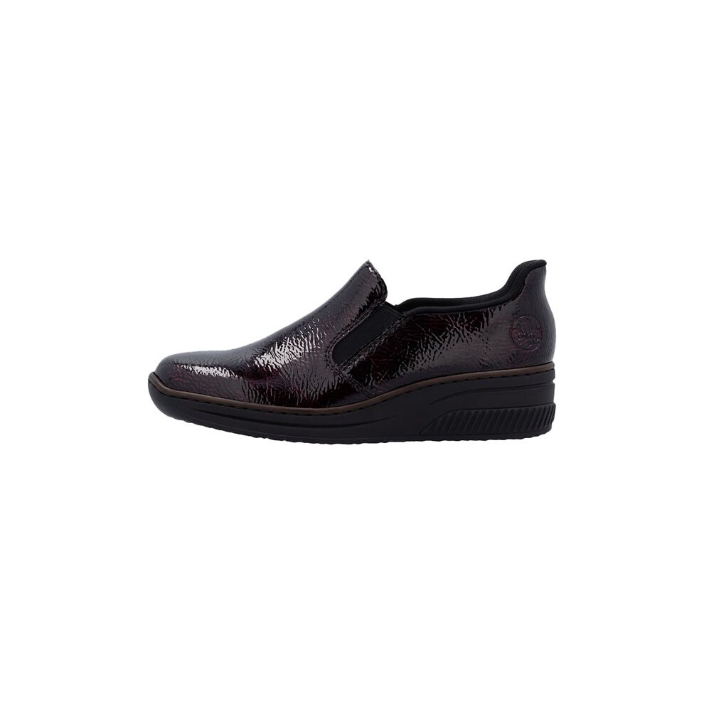 Rieker (Red, Uk 4) Ladies Wedge Sole Casual Shoes 48761