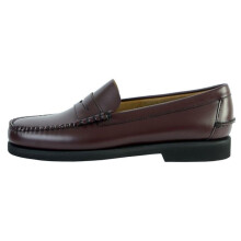 Mocassins masculinos Sebago Dan Polaris marrom Borgonha