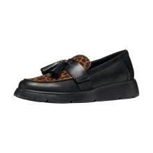 Mocassin Cuir Geox Arlara - Noir/Cognac