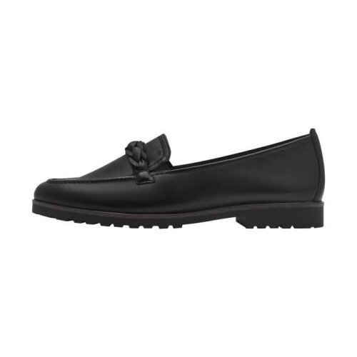 Mocassin em Couro Tamaris Touch-It - Preto Leather