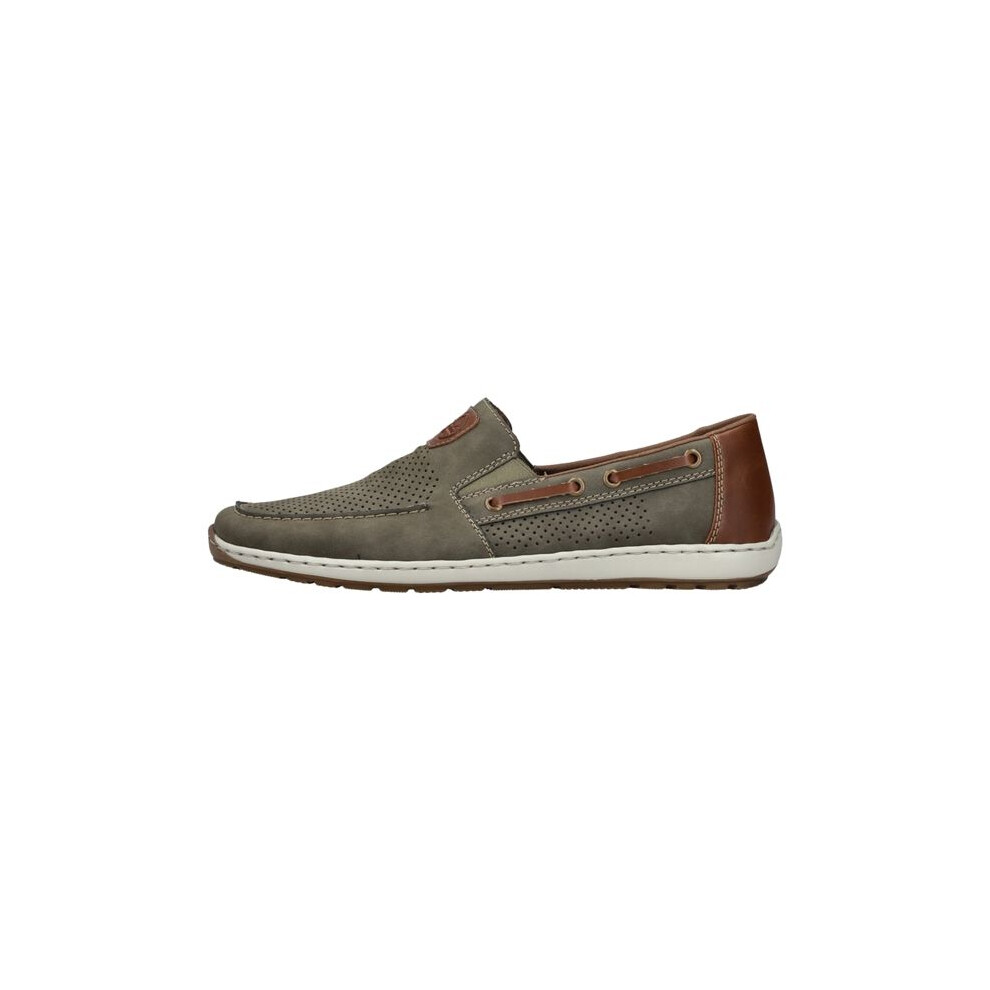 Rieker (, Uk 8) Mens Cut Out Detailed Summer Slip On Shoes 08866 Green