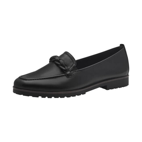 Mocassin em Couro Tamaris Touch-It - Preto Leather 2