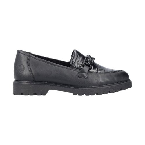 Rieker Mocassin Leder Rieker Croc - Schwarz 1