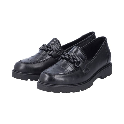 Rieker Mocassin Leder Rieker Croc - Schwarz 2