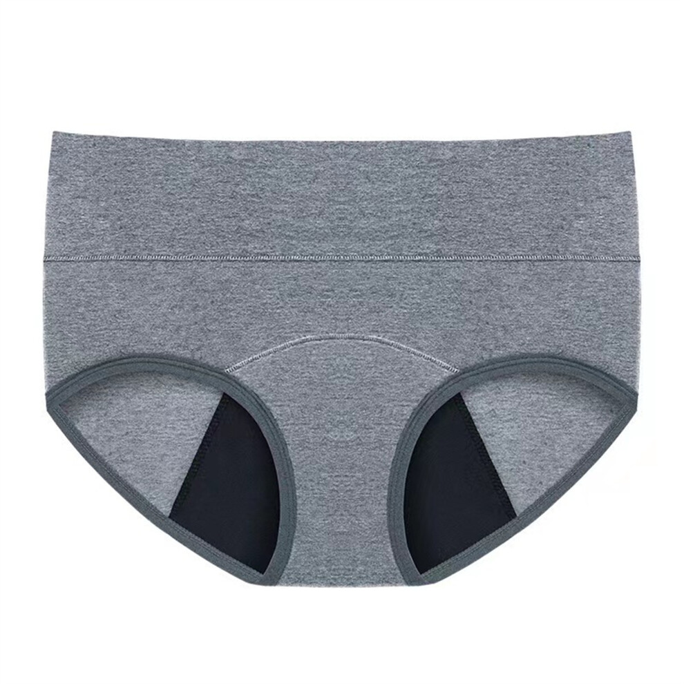 Gray Womens Period Underwear Leakproof Panties Heavy Flow- M