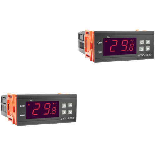 2 Pcs Digital Temperature Controller Thermostat for Aquarium Incubator 2