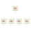 5pcs Wedding Ring Pillow White Flower Holder 5
