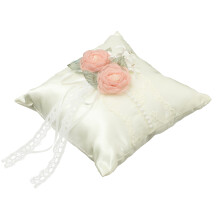 5pcs Wedding Ring Pillow White Flower Holder