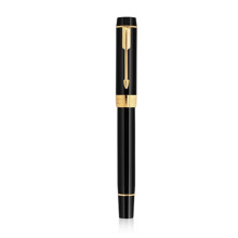 Fountain Pen Smooth Writing Pen-EF nib Pure black gold clip