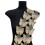 Eye-Catching Butterfly Fabric Applique Sequined Sewing on-Khaki 7