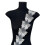 Eye-Catching Butterfly Fabric Applique Sequined Sewing on-Khaki 5