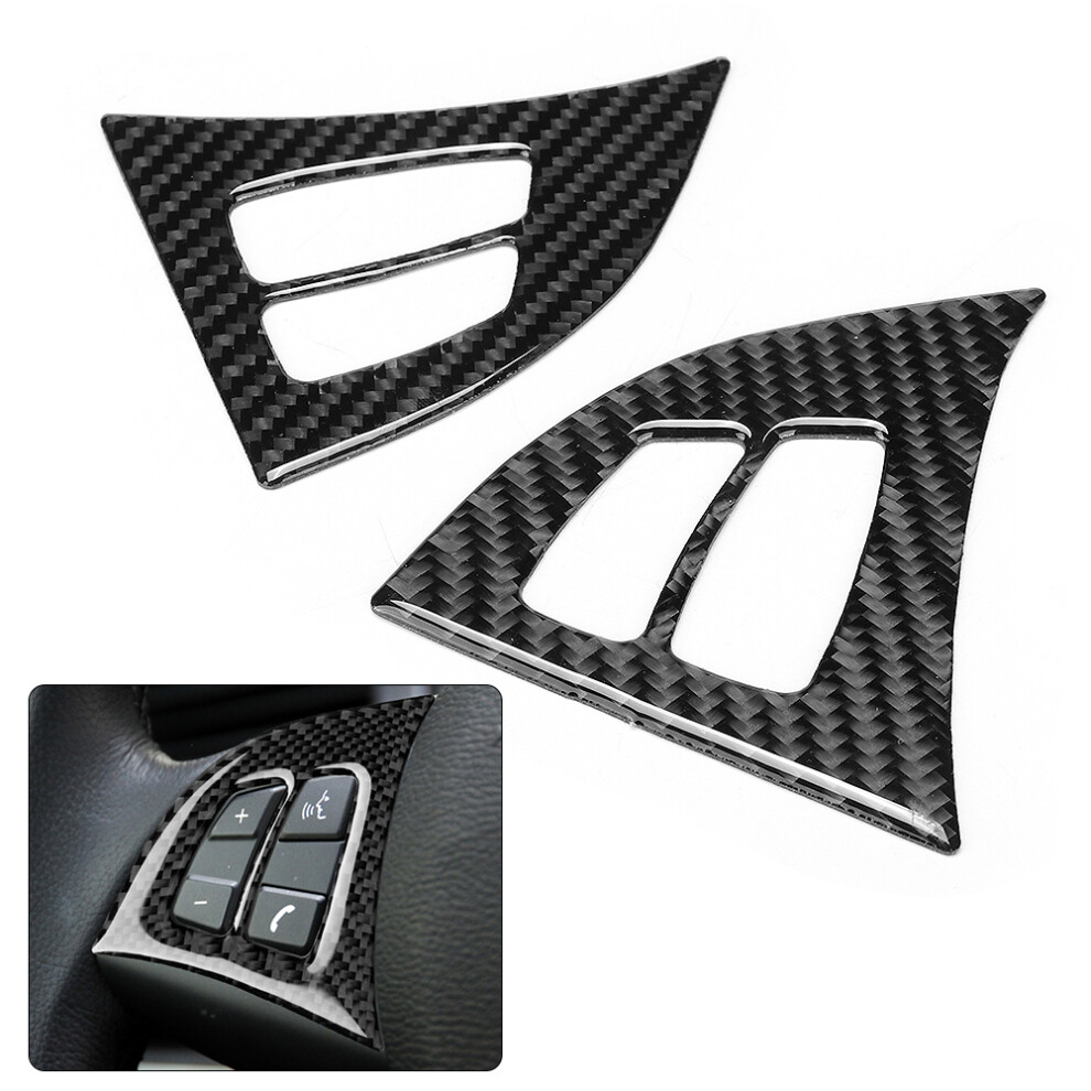 Premium Carbon Fiber Steering Wheel Frame Cover For E70 X5 Lhd Models 3641349680064