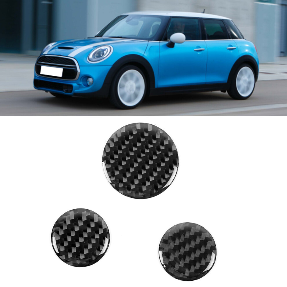 3Pcs Carbon Fiber Multimedia Knob Cover Fit Mini F55 F56 Left Drive 8451349680033