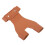 Brauner PU-Leder-Bogenschieß-Handschuh, 2-Finger-Linkshandschutz 1