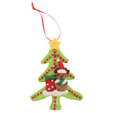 4Pcs Multi Color Clay Christmas Elk Deer Pendant Ornaments for Parties