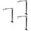 3pcs Metal Aquarium Light Stand Support Bracket 8