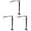 3pcs Metal Aquarium Light Stand Support Bracket 4
