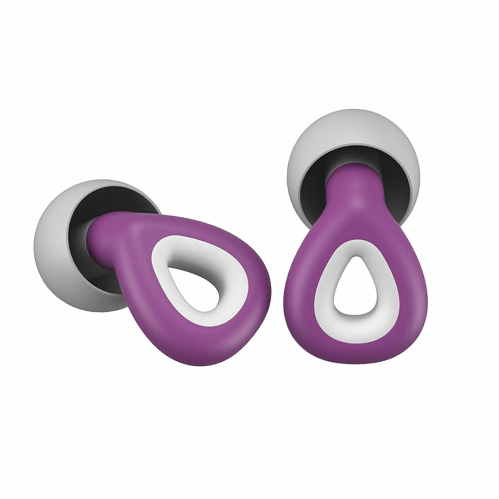 Purple Waterproof Washable Nanosilicone Sleep Earplugs For Noise Reduction