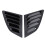 2Pcs Rear Side Window Louver Cover Left Right Rear 7
