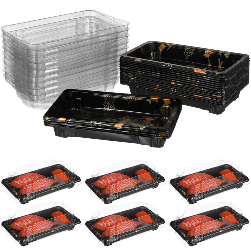 50 cajas desechables para sushi, , , pastel y llevar