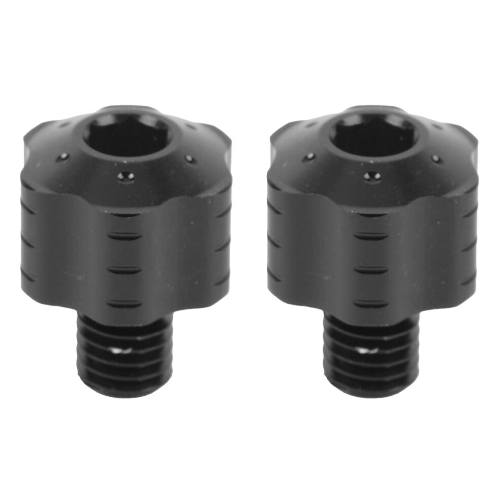 2Pcs 8Mm Motorcycle Mirror Hole Plugs Aluminium Black 8320539343235