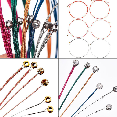 6Pcs Colorful Guitar String Replacement Acoustic-brass strings 2
